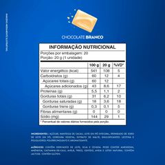 Chocolate Branco Lacta Laka na Caixa com 20 unidades de 20g