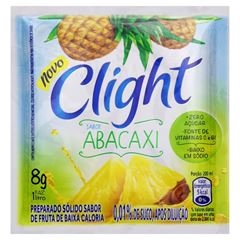 Refresco Em Pó Clight Sem Açúcar Abacaxi - Caixa Com 15 Unidades De 8g