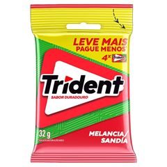 Chiclete Trident Melancia 32g - Pacote com 4 Embalagens