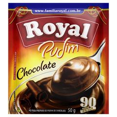 Pudim Em Pó Royal Chocolate - Caixa Com 12 Unidades De 50g