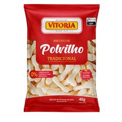 Biscoito de Polvilho Vitória Tradicional - Caixa com 40 unidades de 40g
